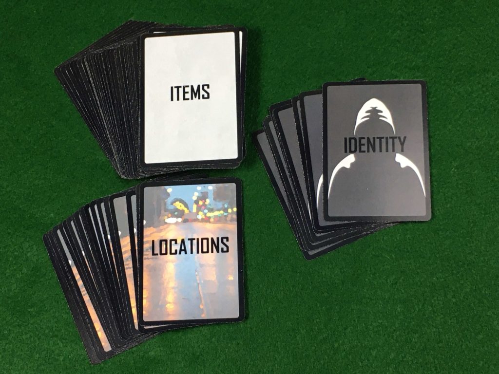 deep cover card types: items, locations, and identities